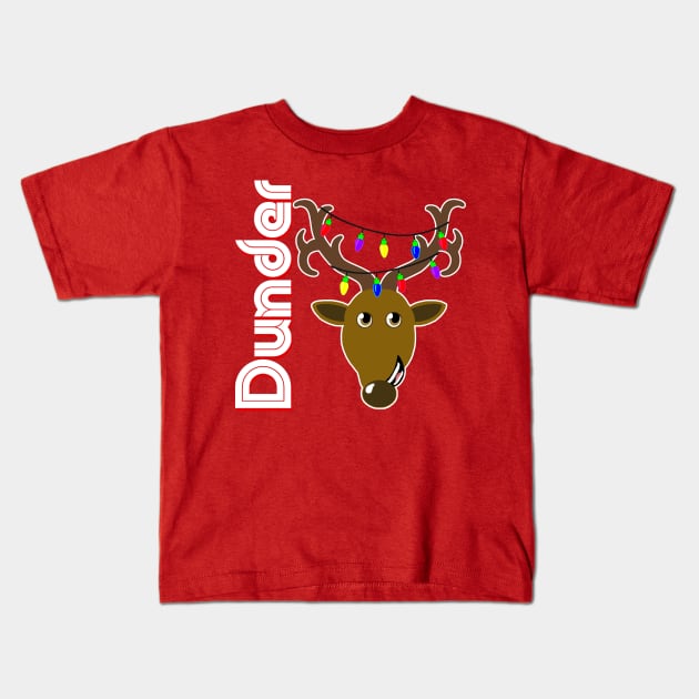 Family Christmas Photo "Dunder" Design Kids T-Shirt by TonTomDesignz